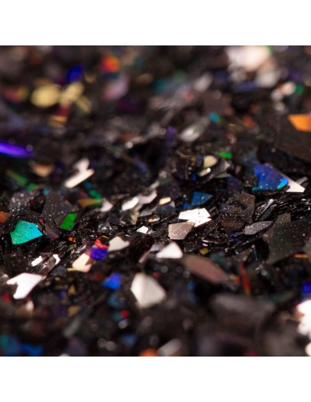 Copos Glitter Iridiscente Comestible Negro Onix