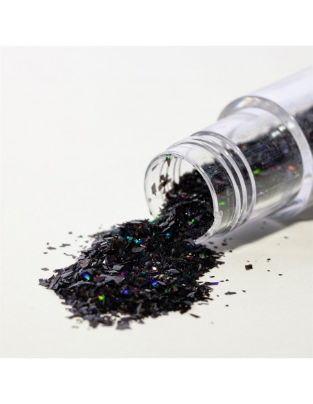 Copos Glitter Iridiscente Comestible Negro Onix