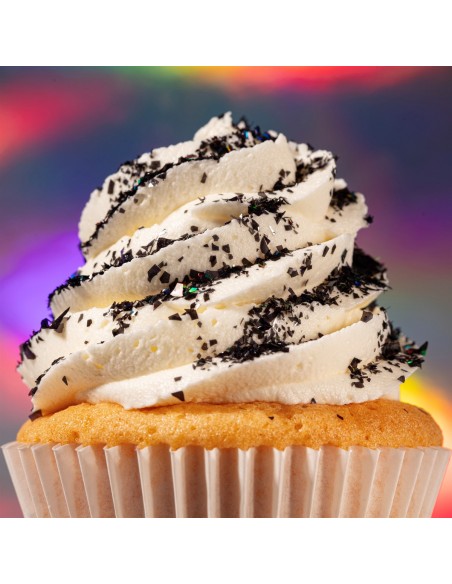 Copos Glitter Iridiscente Comestible Negro Onix