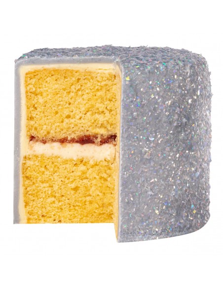 Copos Glitter Iridiscente Comestible Plata