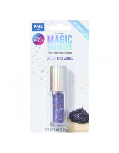 Copos Glitter Iridiscente Comestible Galaxia