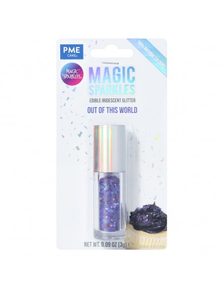 Copos Glitter Iridiscente Comestible Galaxia