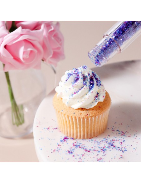Copos Glitter Iridiscente Comestible Galaxia