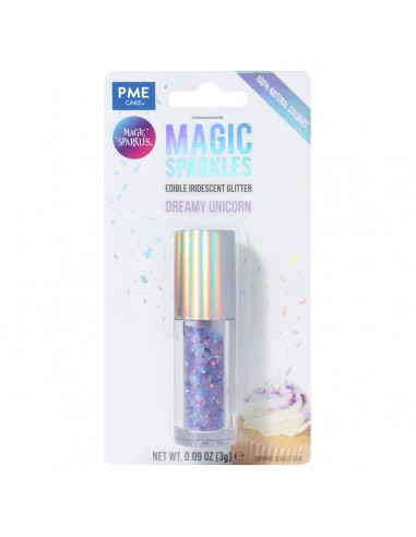 Copos Glitter Iridiscente Comestible Unicornio