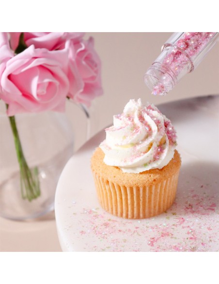 Copos Glitter Iridiscente Comestible Fairy Flowers