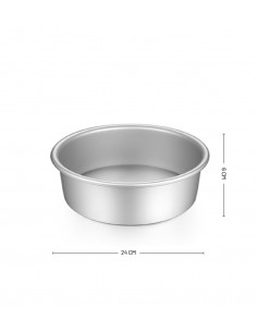 Molde de aluminio 24 x 6 cm