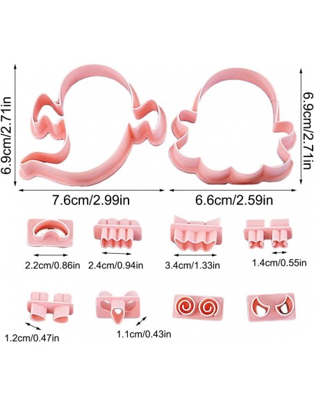 Cortadores fantasmas con marcadores de ojos y bocas intercambiables
