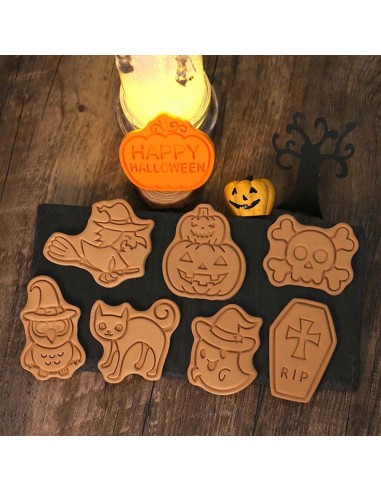 Set 8 cortadores + marcadores de Halloween