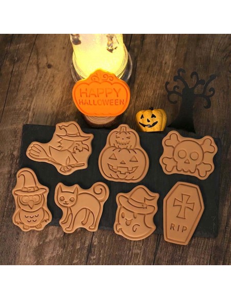 Set 8 cortadores + marcadores de Halloween