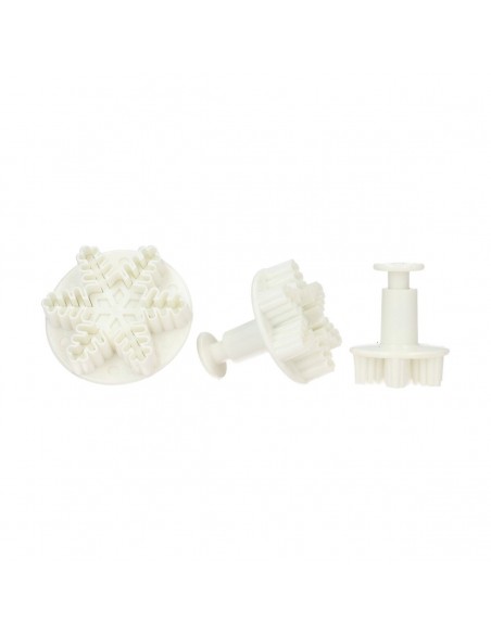 Set 3 Cortadores con Expulsor de Copo de Nieve Wilton
