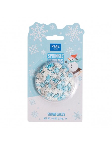 Copos de Nieve Azul, Plata y Blancos PME