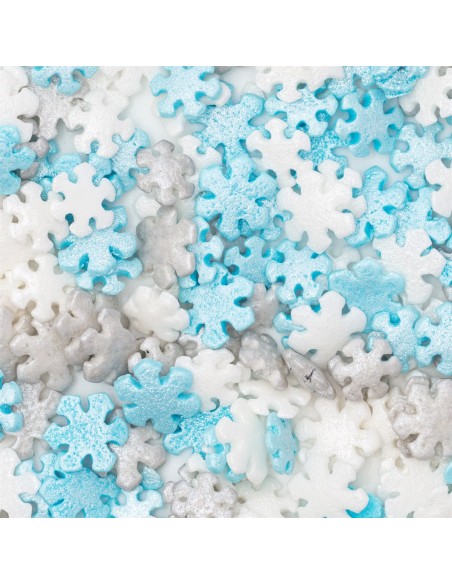 Copos de Nieve Azul, Plata y Blancos PME