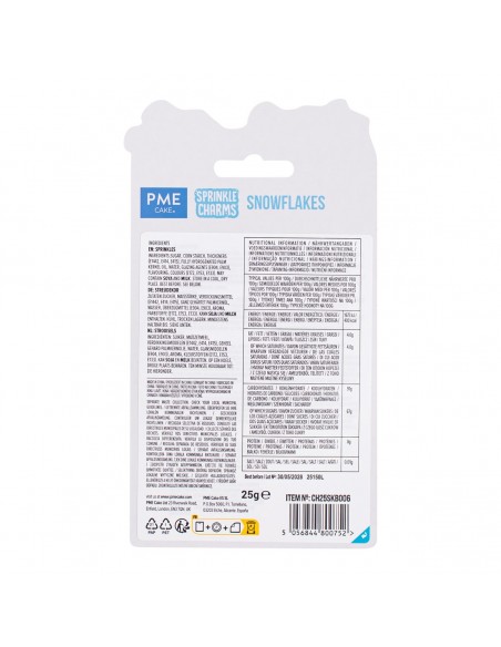 Copos de Nieve Azul, Plata y Blancos PME