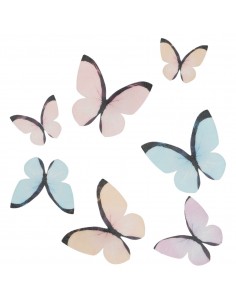 Mariposas color pastel de Oblea Wilton