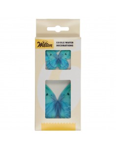 Mariposas Azul Turquesa Ombré de Oblea Wilton 2