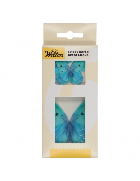 Mariposas Azul Turquesa Ombré de Oblea Wilton Mariposas Azul Turquesa Ombré de Oblea Wilton