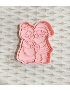 Cortador Mamá y Papá Noel con Marcador