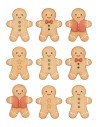 Papel comestible Muñecos de Jengibre