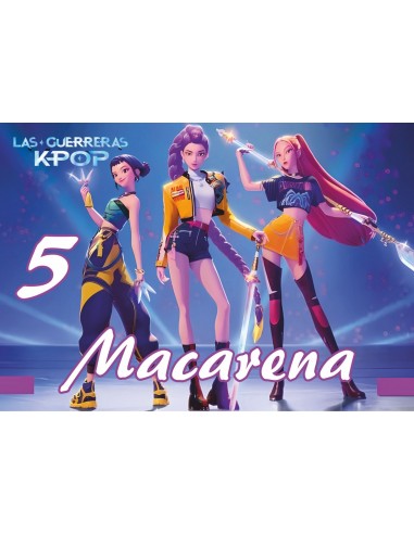 Papel Comestible K-Pop Demon Hunters Rectangular Personalizado