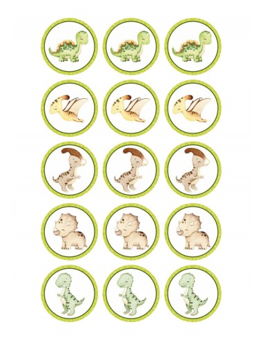 Papel de azúcar dinosaurios para galletas