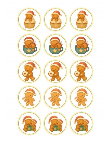 Papel de azúcar Dulce Navidad para galletas