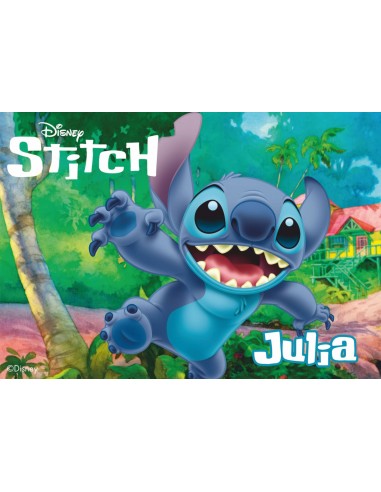 Papel de azúcar Stitch personalizado rectangular