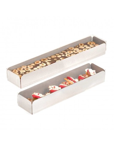 Caja blanca con tapa transparente 20 cm