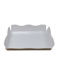Caja blanca con tapa transparente tipo catering