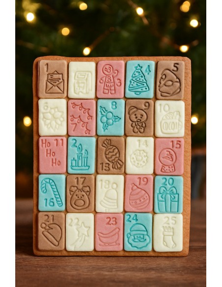 Set Multicortador con Marcadores Calendario de Adviento para galletas