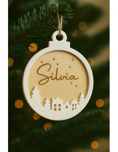 Bola Poblado Navideño con nombre