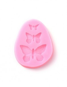 Molde silicona tres mariposas