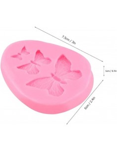 Molde silicona tres mariposas 2