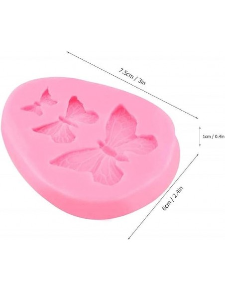 Molde silicona tres mariposas