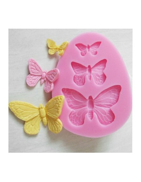Molde silicona tres mariposas