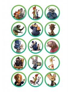 Papel Comestible Zootropolis para Galletas