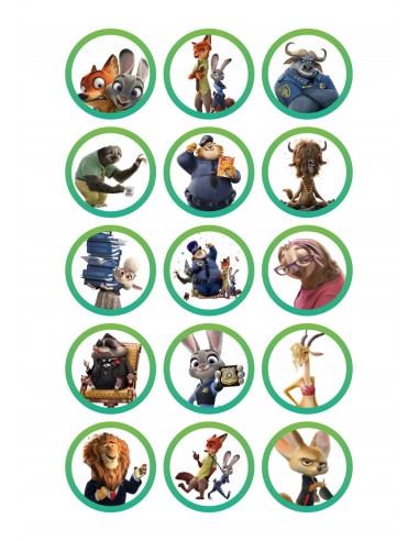 Papel Comestible Zootropolis para Galletas