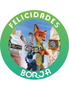 Papel Comestible Zootropolis Personalizado para Tarta