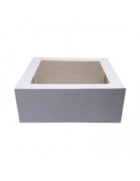 Caja blanca con ventana 25 x 9,5 cm