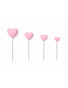 Toppers Corazones Rosas Para Tartas