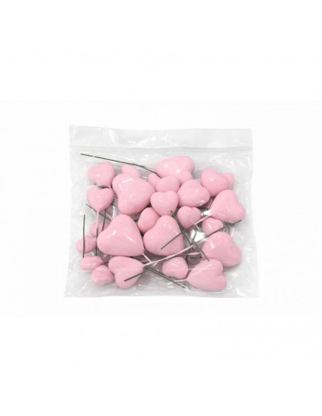 Toppers Corazones Rosas Para Tartas