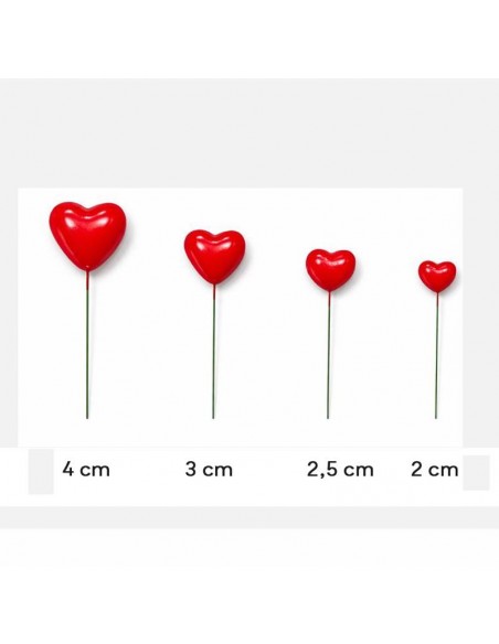Toppers Corazones Rojos Para Tartas