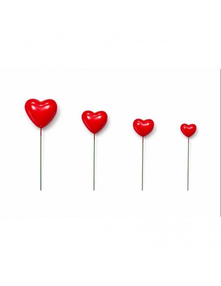 Toppers Corazones Rojos Para Tartas