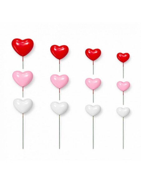 Mix 30 Corazones Decorativos Para Tartas