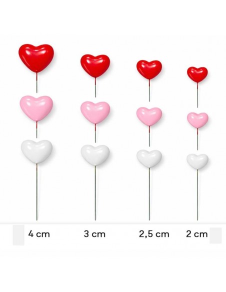 Mix 30 Corazones Decorativos Para Tartas