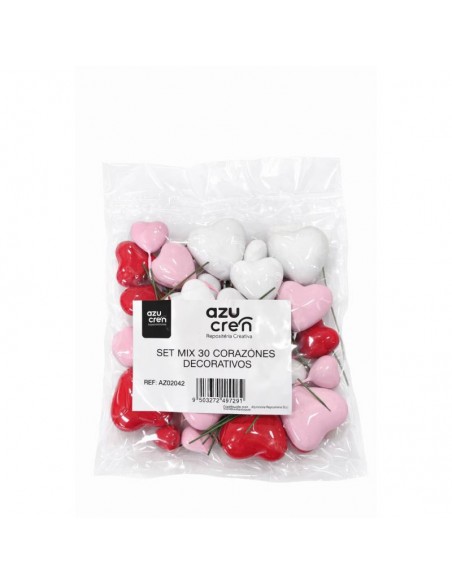 Mix 30 Corazones Decorativos Para Tartas