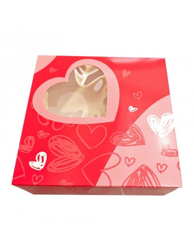 Caja San Valentín Roja Corazones