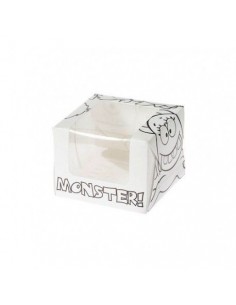 Caja cupcake coloreable monstruos