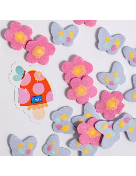 Mariposas y Flores de Azúcar PME