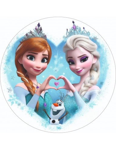 Papel de azúcar Elsa y Anna Frozen