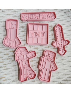 Set 6 Cortadores Minecraft con Marcador